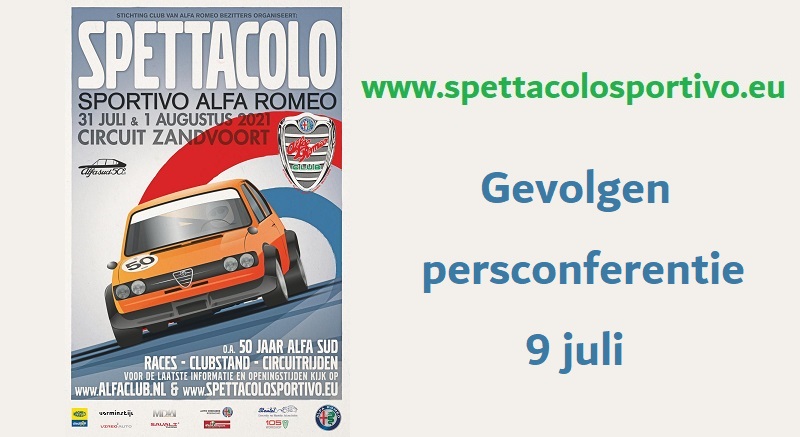 Persconferentie 9 juli: wel of niet doorgaan van het Spettacolo Sportivo