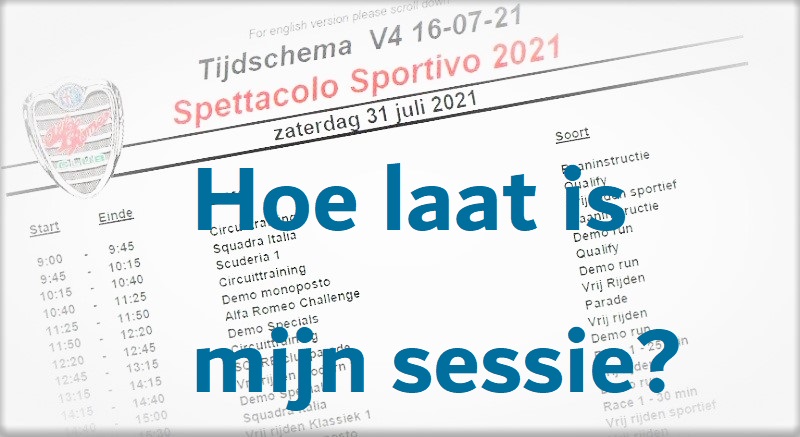 Programma / tijdschema Spettacolo Sportivo 2021 online