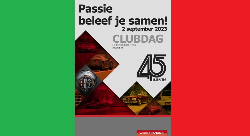 Clubdag Passie beleef je samen - 45 jaar SCARB - er zijn nog kaarten beschikbaar!