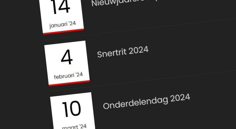 Evenementenkalender 2024 al weer voor een groot deel gevuld