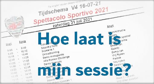 Programma / tijdschema Spettacolo Sportivo 2021 online