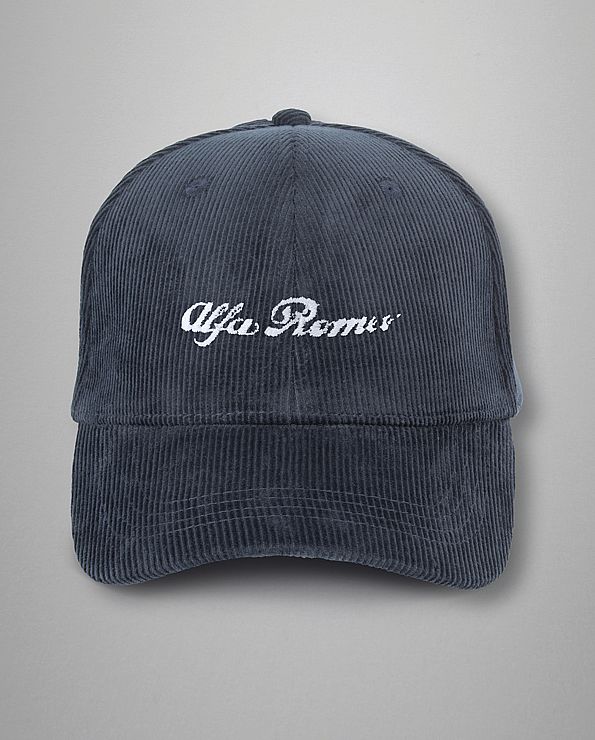 Cap rib navy geborduurd woord Alfa Romeo wit