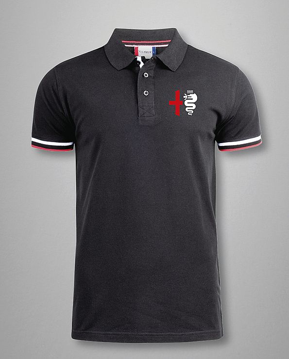 Polo zwart slang/kruis