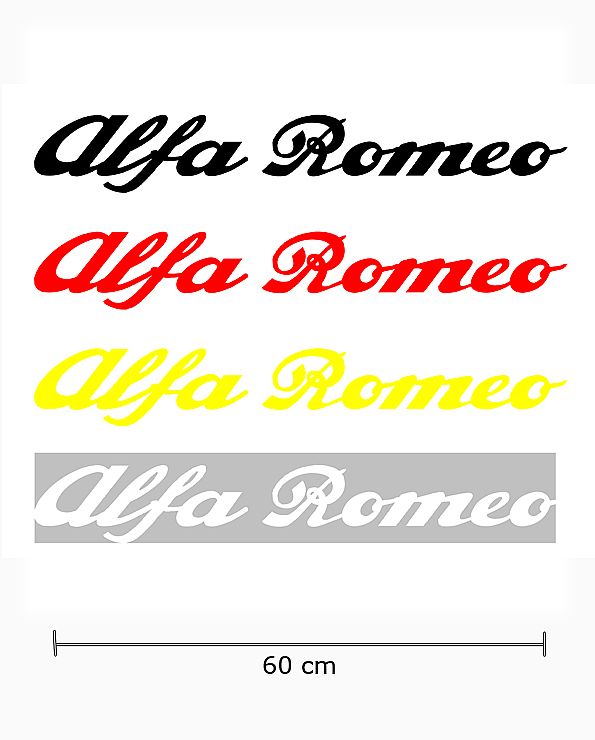 Sticker woord Alfa Romeo (60 cm)