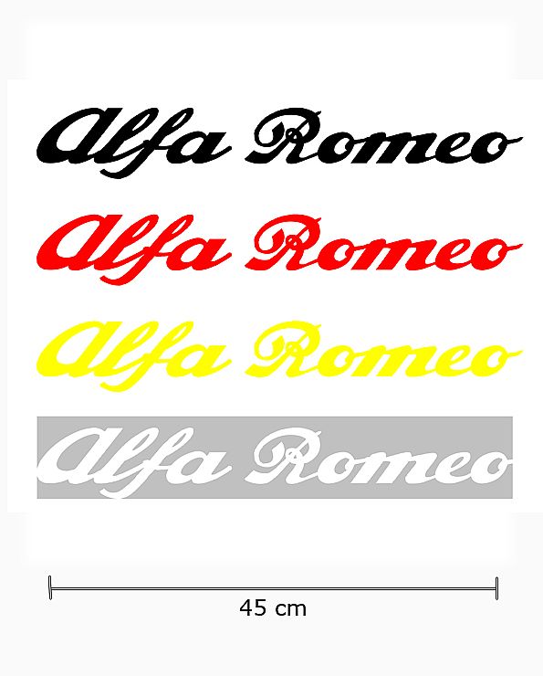 Sticker woord Alfa Romeo (45 cm)