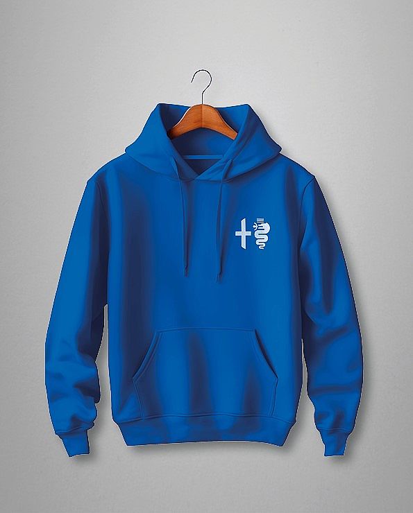Hooded sweater Kobaltblauw