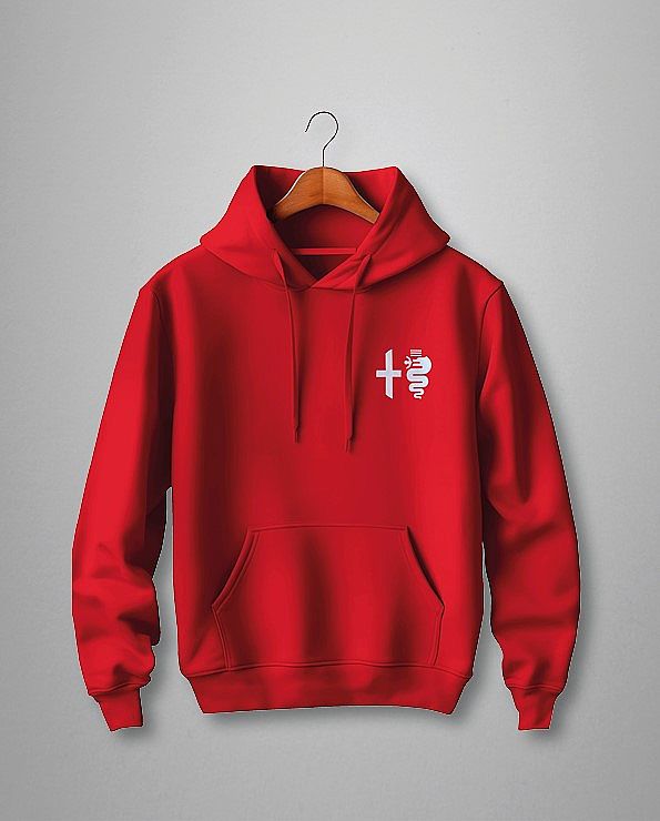 Hooded sweater Rood