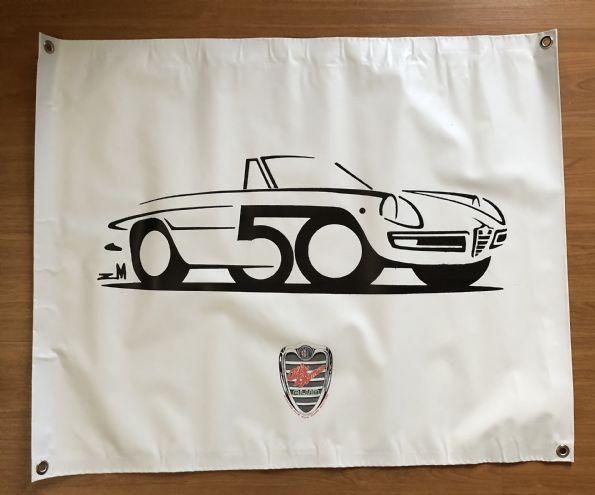 Spandoek logo 50 jaar Duetto